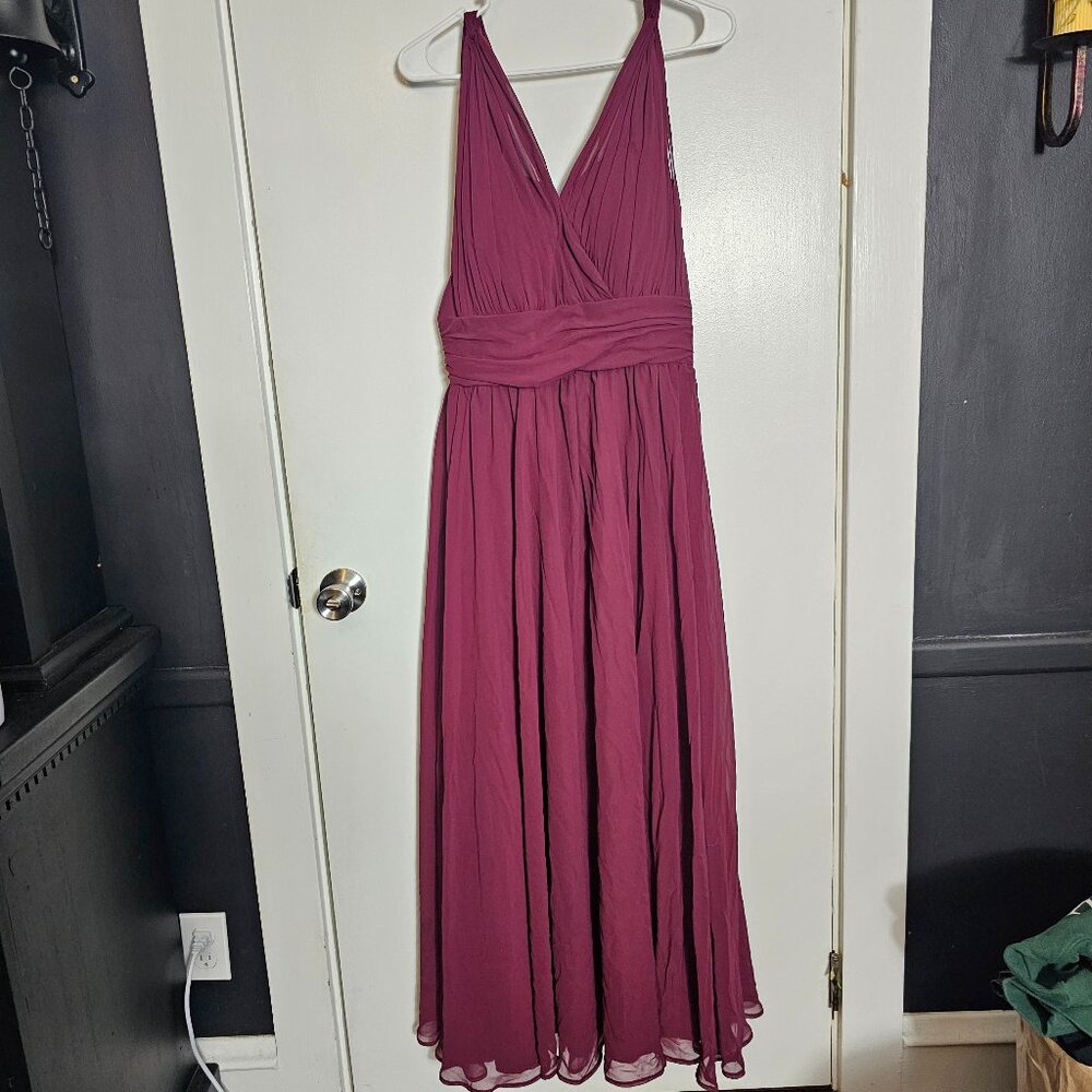 Burgundy/Merlot Bridesmaid Prom Dress (Size 10)